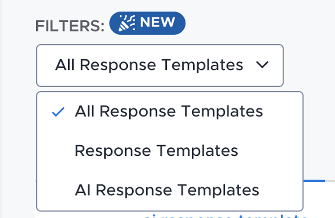 Response Templates Table Filter.png
